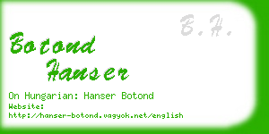 botond hanser business card
